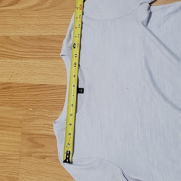 Banana Republic Blue Asymmetrical Knit Blouse small - Picture 9 of 11